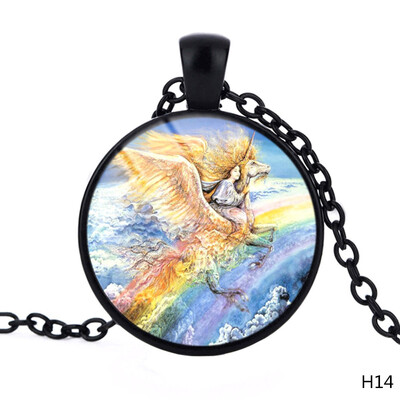 

Heaven Time Gem Pendant Necklace Time Charm Silver Plated Necklace Jewelry Gifts