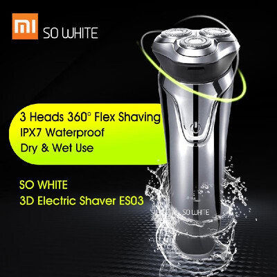 

Original Xiaomi SO WHITE ES03 Electric Shave Razor 3 Head Flex Dry Wet Shaving Washable Mode Comfy Clean USB Fast Charge Power Ind