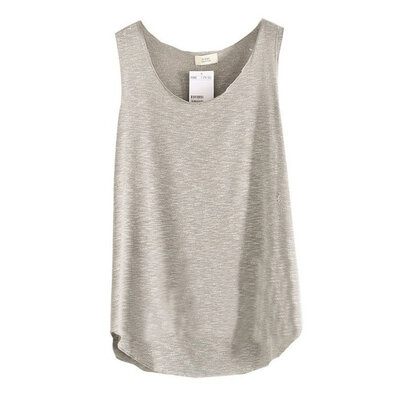 

Summer Women New Tank Tops Sleeveless Round Neck Loose Thin T Shirt Vest