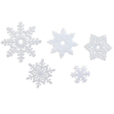 

20Pcs Christmas Snowflake Sequins Sewing Scrapbooking Crafts Christmas Decoration Ornament