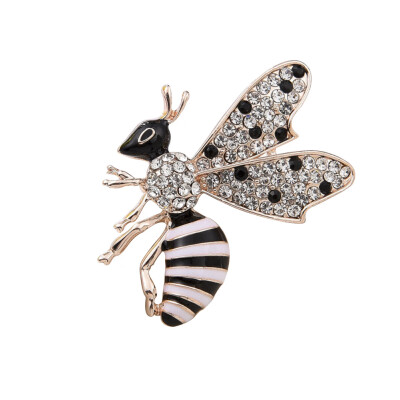 

Rhinestone Bee Brooches for Women Fashion Insect Brooch Pin Enamel Coat Accessories High Quality