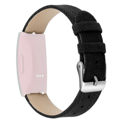 

〖Follure〗Replacement Woven Canvas Leather Watch Band Strap For Fitbit InspireInspire HR
