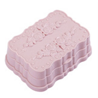 

Soap Box 1pc Rose Carved Lid Waterproof Soap Drain Box Holder Bathroom Supplies Travelling Soap Box