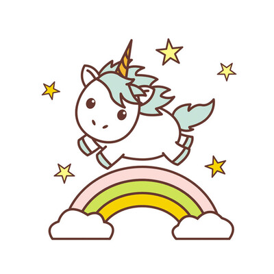 

Unicorn Rainbow Cloud Star Switch Sticker Wall Stickers For Girl Bedroom