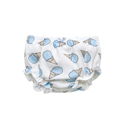 

Casual Fashion Kids Baby Cotton Panties Baby Girl Cute Ruffle Shorts Children Ice Cream Printing Underpants Kids Briefs