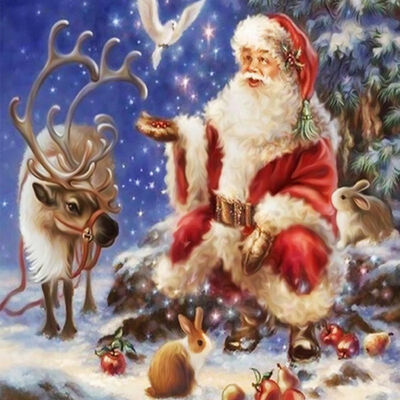 

Chirsmas Deer Diamond Embroidery Landscape With Rhinestones Needlework Diamond Mosaic Nature Sale Kits For cross-stitching
