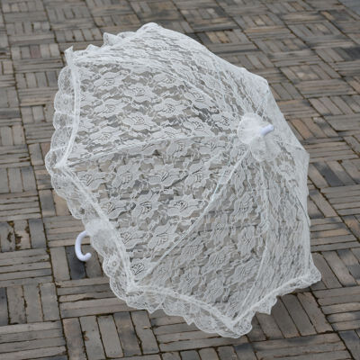 

Lace Craft White Lace Umbrella Western Court Banquet Wedding Bridal Umbrella Photography Scene Props Accessories Parasol