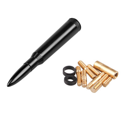 

Universal Car BULLET STYLE ALUMINUM SHORT ANTENNA KIT With Adapters Studs