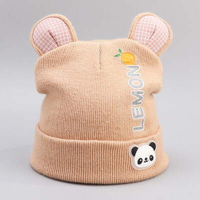 

2019 new winter Joker mens&womens baby knitted cotton Hat Panda cartoon letters cute baby Hat