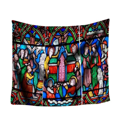 

Gobestart Colorful Print Tapestry Art Room Notre Dame Wall Hanging Tapestry Art Nature