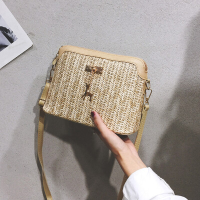 

Tailored Fashion Women Weaving Fawn pendant Shoulder Bag Hand Bag Messenger Bag Phone Bag