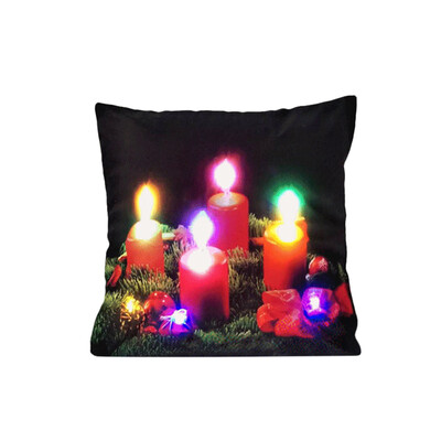 

Tailored The New Color Lights Christmas Pillow LED Lights Pillow Creative Printing Linen