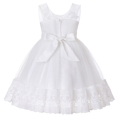 

Childrens Princess Dress Summer Bowknot Sleeveless Embroidery Childrens Pengpeng Performing Dresses Girl Dress