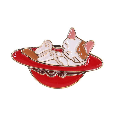 

Cute Cat Enamel Brooch Shirt Collar Pins Jewelry Unisex Brooch Backpack Pins
