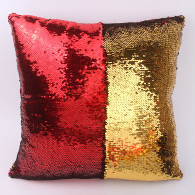 

Pattern DIY Color Patchwork Glitter Sequins Throw Pillow Case Cafe Home Square Cushion Covers