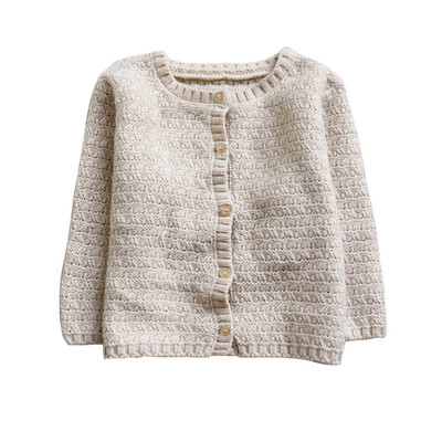 

Autumn Baby Boys Girls Knitted Round Neck Button Leisure Jacket Coat Baby Cotton Wool Warm Coat Jacket
