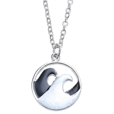 

Summer Fashion Wave Necklace Nautical Jewelry Gift For Women Jewelry For Travel Love Christmas Gift Wave Pendant Necklace