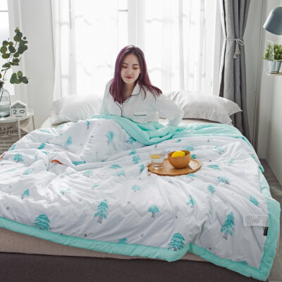 

Thin Lightweight Blankets Bedding Quilt Air Conditioner For Two People In Summer Double Summer Printed Air Conditioner