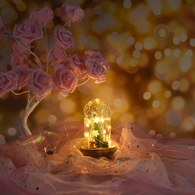 

Gobestart Wire Lamp Microscopic Scene Home Decoration Ornaments Christmas Tree Gift
