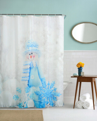 

Gobestart Christmas Kids Waterproof Polyester Bathroom Shower Curtain Decor With Hooks A