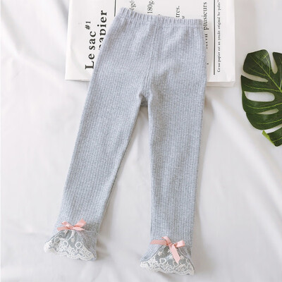 

1-5Y Toddler Girls Leggings Winter Warm Trousers For Girls Cotton Lace Kids Toddler Pants Autumn Spring Kids Leggings