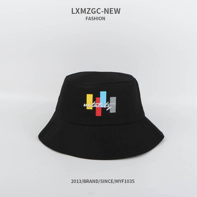 

New Hat for FallWinter 2019 Korean Candy-colored Simple Joker Fisherman Hat Japanese Literature Flat Top Pot Hat Lady