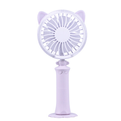 

Mini Portable Fan 2 Speeds Handheld Desktop LED Colorful Night Light Fan Cooler Cute USB Rechargeable Fan for Office Home Outdoor