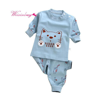

Children Clothing Set Baby Girl Underwear Autumn Long Sleeve Cartoon T-shirt Pants Fashion Boy Clothes Set Children Clothing
