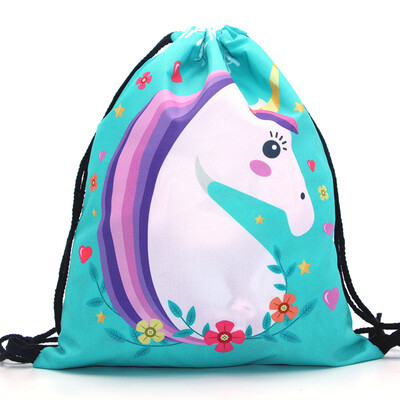 

Unicorn Pattern Drawstring Gym Bag Cute Candy Bag Bundle Pocket Drawstring Storage Bag Best Gifts