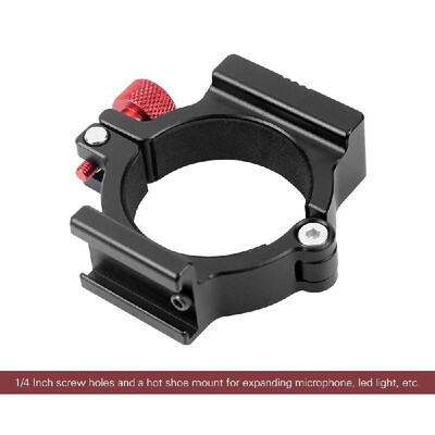 

Extension Bracket Clip Holder Adapter Ring Clamp with 14 Inch Screw Holes & Hot Shoe Mount for Microphone LED Light Photography A