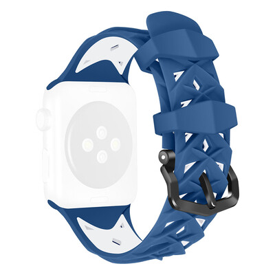 

〖Follure〗Silicone Two-Tone Hollow Replaceable Band For Apple Watch Series 4321 3840mm
