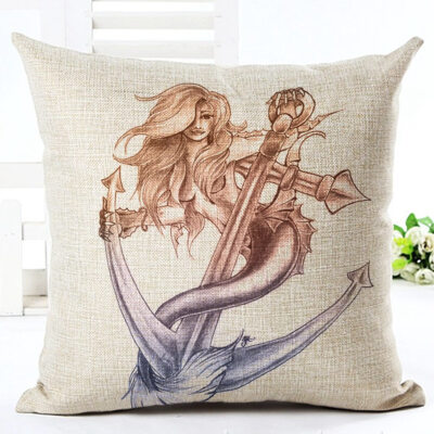 

Marine Animal Cotton Linen Pillowcase Sofa Cushion Cover Home Decoration