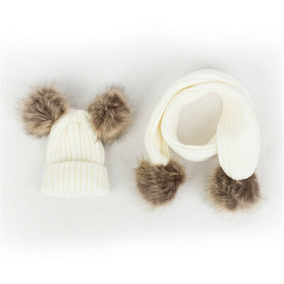 

Toddler Kids Girl&Boy Baby Infant Winter Crochet Knit Hat Beanie Cap Scarf Set