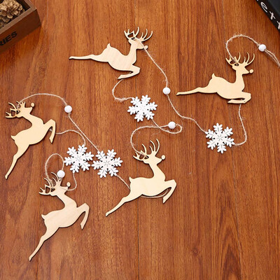 

Christmas Tree Decorations pendant wooden Christmas tree hanging string