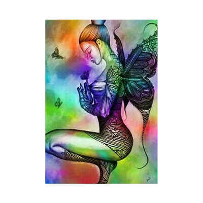 

5D DIY Diamond Painting Cross Stitch Fairy Butterfly Embroidery Painting Mosaic Craft Home Decor Picture