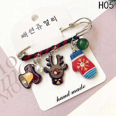 

Christmas Jingle Santa Perfect Corsage Clothing Kids Collars Snowman Brooches For Brooch