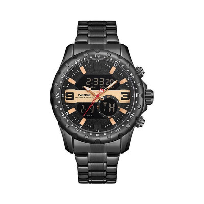 

WEIDE WH8502 Dual Display Two Movement Digital Quartz Men Watch 3ATM Waterproof Business Sports Luminous Military Watch Dual Time