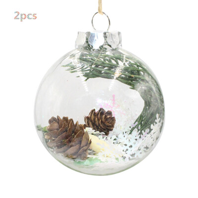 

Tailored 2Pcs Christmas Tree Pendant Hanging Home Ornament Christmas Decoration Ball