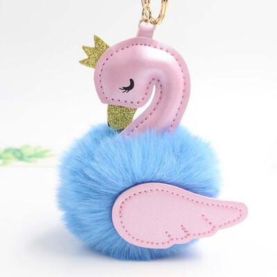 

Plush Key Ring Lovely Plush Swan Key Chain Backpack Bag Pendant Car Key Buckle Keychain Hanging Pendant
