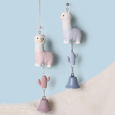

Cute Alpaca Wind Chime Resin Wind Chime Girl Gift Door Hanging Decoration For Bedroom Living Room Garden