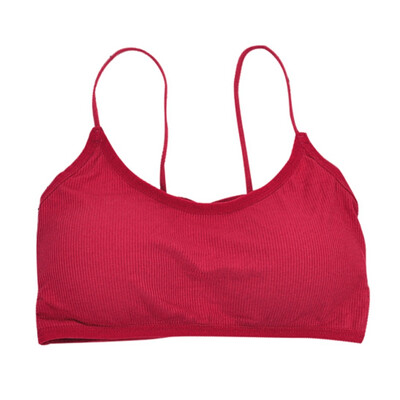 

Women Crop Tops Camisole Camis Solid Colors Bralette Underwear Strappy Padded Bra Tops Cotton Vest Tank Top