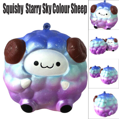 

〖Follure〗Starry Sky Colour Squee Soft Sheep Cartoon Squishy Slow Rising Squeeze Toy