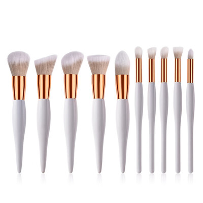

10pcs Makeup Brush set Wood Handle Professional Make up Brushes Foundation Concealer Eye Make up Brushes