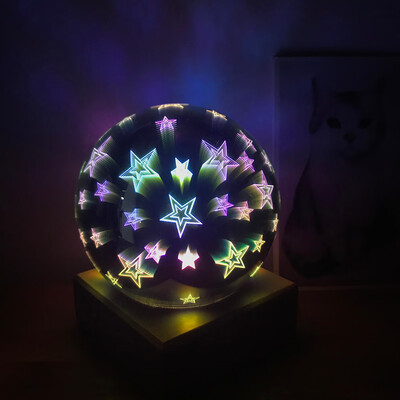 

Gobestart USB Charging LED Colorful 3D Magical Light House Party Decor