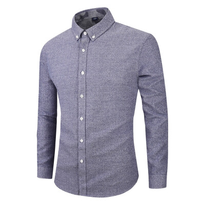 

Tailored Mens Long Sleeve Button Turndown Collar Solid Color Casual Top Blouse Shirts