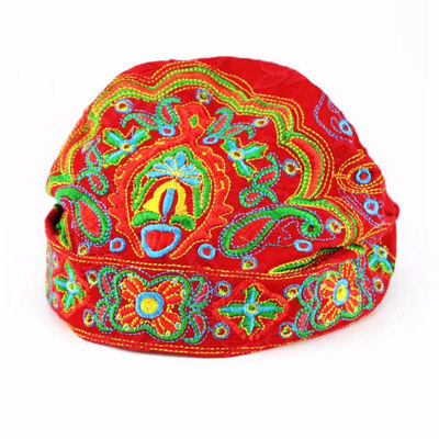 

Womens Vintage Hat Wind Embroidered Turban Hat Style Floral Hat Fashion Soft