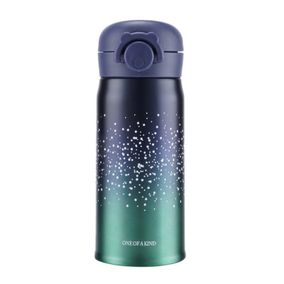 

Insulated Stainless Steel Water Bottle Leakproof Travel Coffee Vacuum Flask Starry Sky Thermos with Lockable Push Button