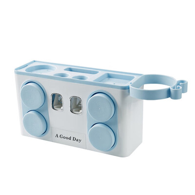 

Wall Mount Toothpaste Squeezer Automatic toothpaste Toothbrush Holder Dispenser Suction Cup Wall Mount Bathroom Storage Box