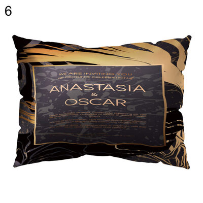 

Leaves Letter Printed Throw Pillow Case Cushion Cover Home Sofa Bed Decoration