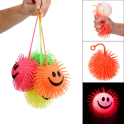 

Siaonvr Flashing Puffer Balls Squeezable Stress Squishy Toy Stress Relief Ball For Fun